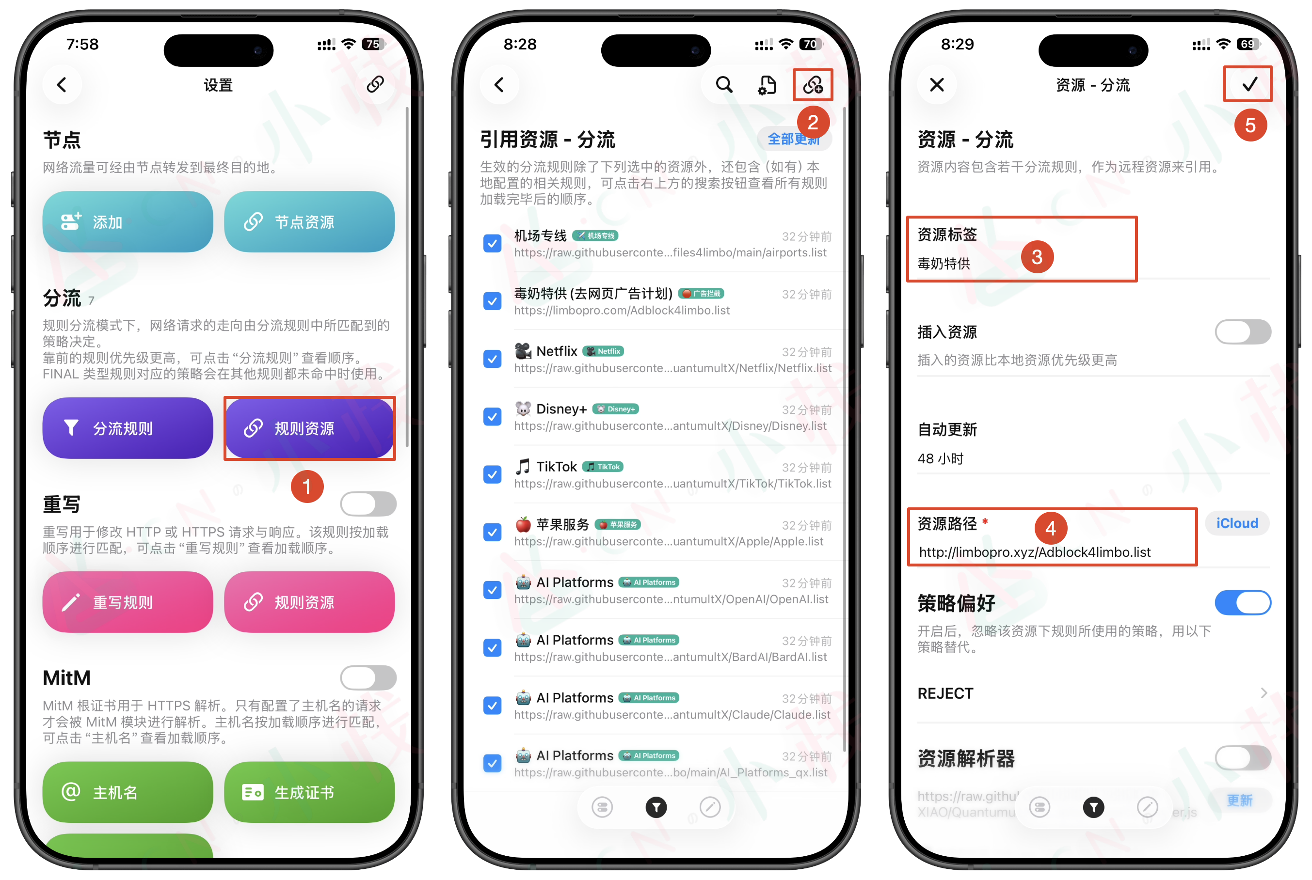 分流规则入口